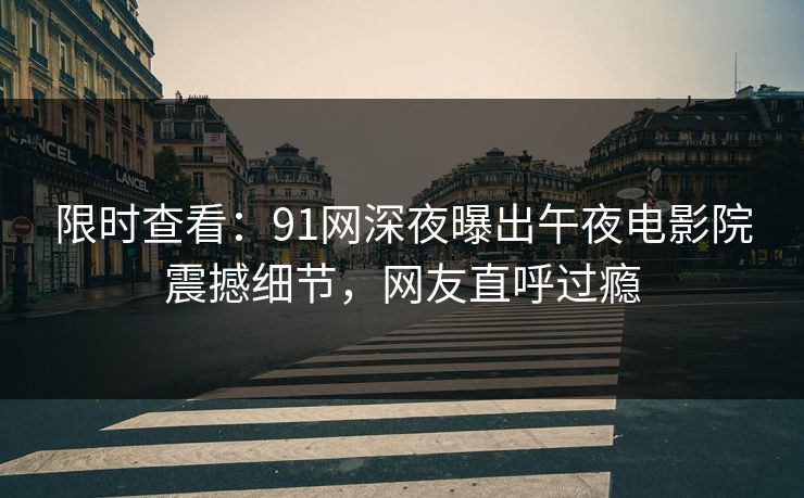限时查看：91网深夜曝出午夜电影院震撼细节，网友直呼过瘾