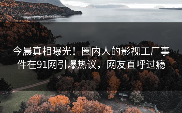 今晨真相曝光！圈内人的影视工厂事件在91网引爆热议，网友直呼过瘾