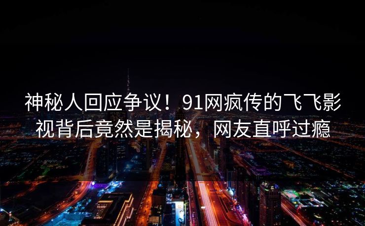 神秘人回应争议！91网疯传的飞飞影视背后竟然是揭秘，网友直呼过瘾