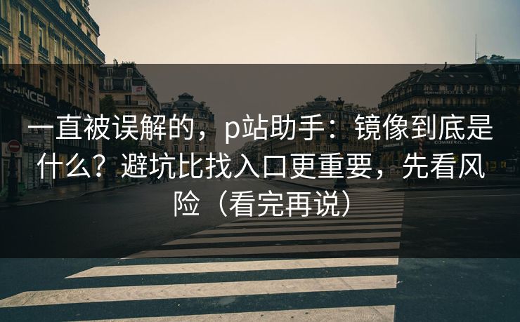 一直被误解的,p站助手:镜像到底是什么?避坑比找入口更重要,先看风险(看完再说)
